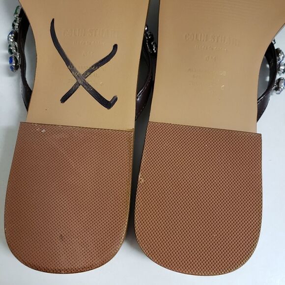 NWOT Colin Stuart Embellished Slip-on Flip-flop style Sandals 6M - Picture 7 of 8